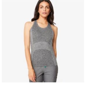 Figs Salta Racerback Performance Graphite Underscrub Tank Gray XS